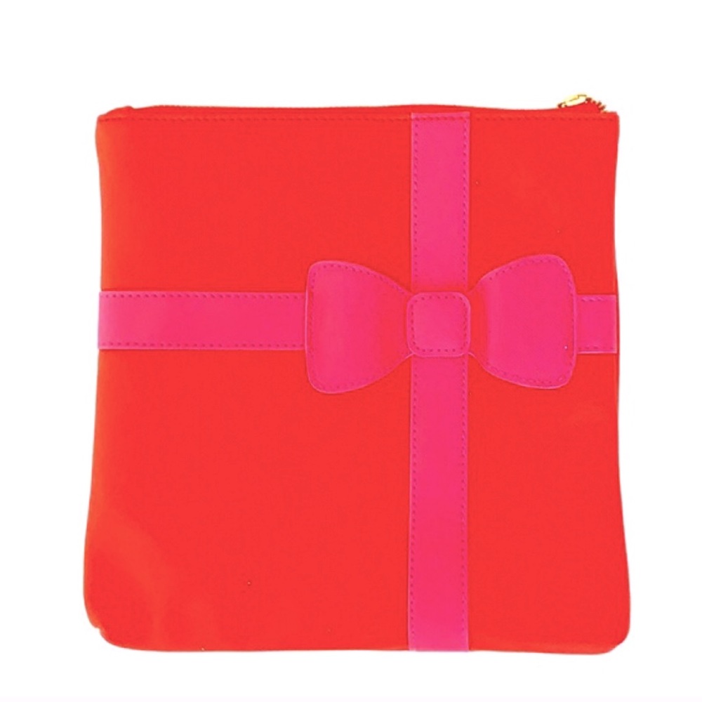 Studio DIY present clutch red with pink bow